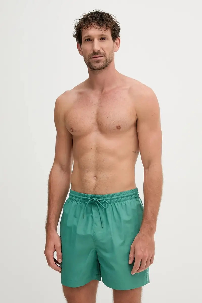 pantaloncini da bagno colore verde LV00N61109 miniatura 2