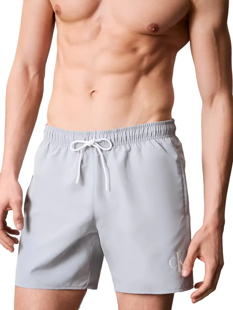 Pantaloncini da bagno grigio miniatura 3