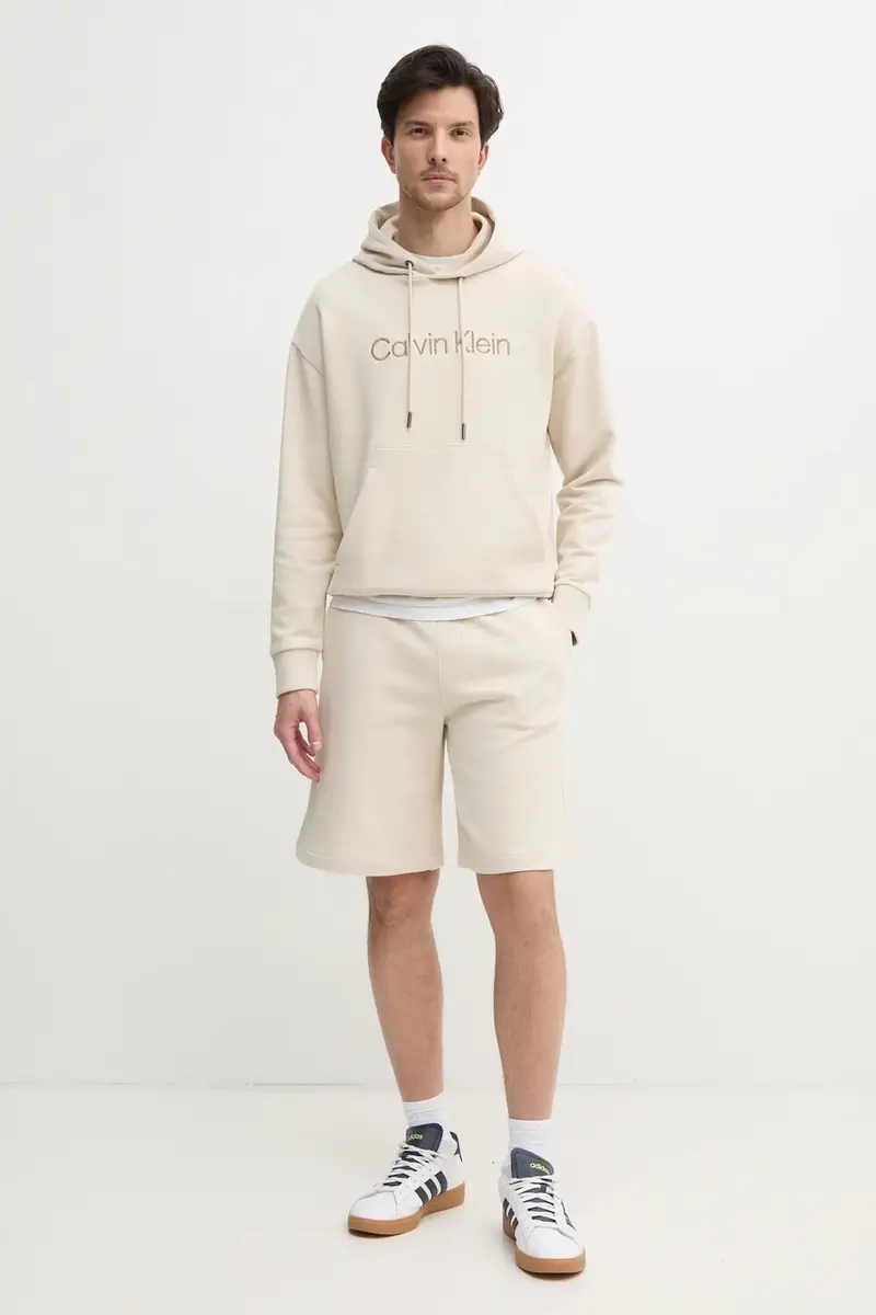 pantaloncini in cotone colore beige K10K114121 miniatura 2