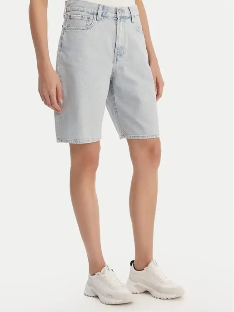 pantaloncini jeans donna denim chiaro