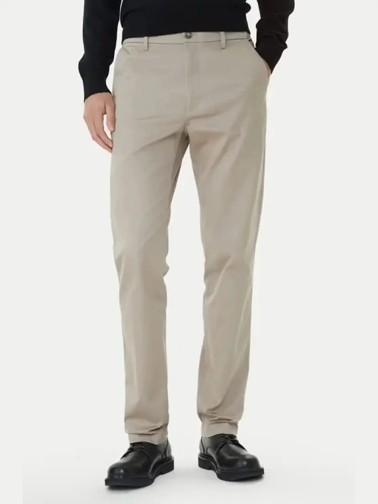 pantalone beige uomo slim fit