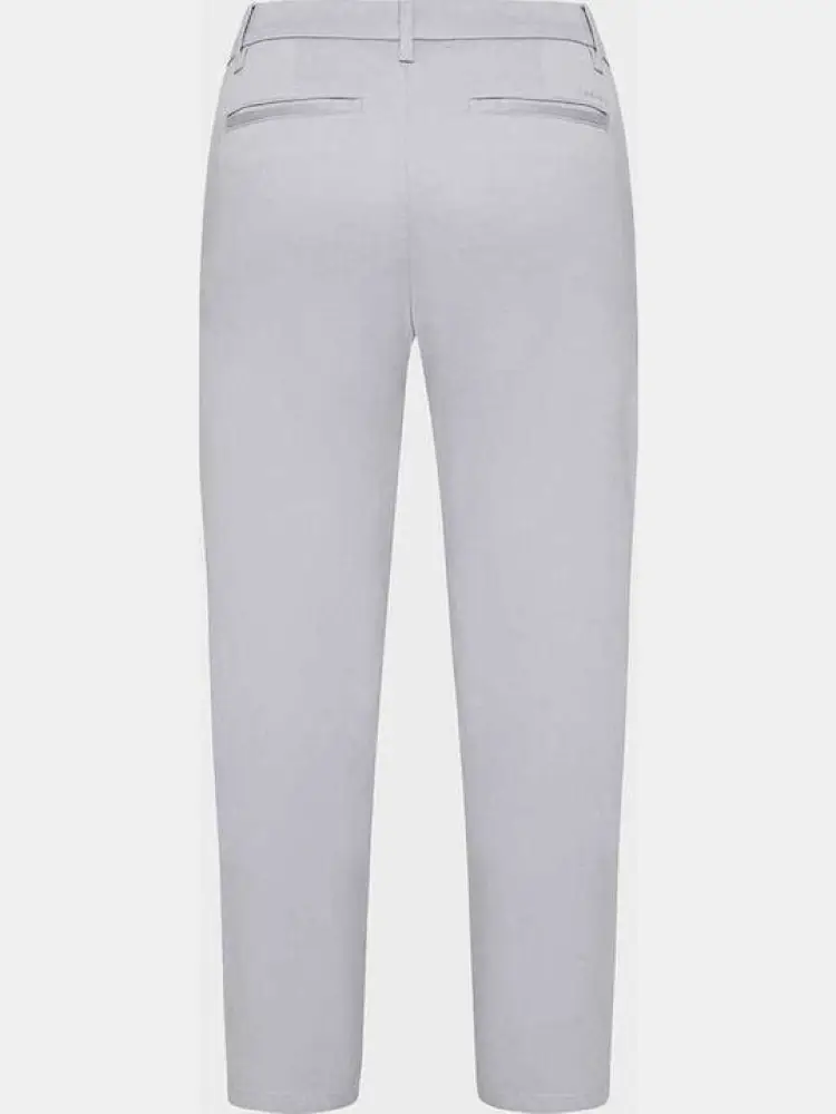 pantalone grigio chiaro uomo in cotone mini logo sul retro miniatura 2