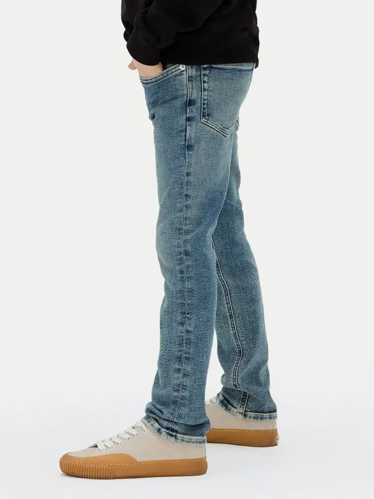 pantalone in denim bambino medium patch logo sul retro miniatura 3