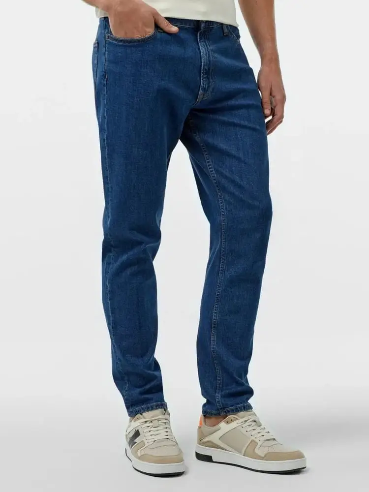 pantalone in denim uomo mini logo