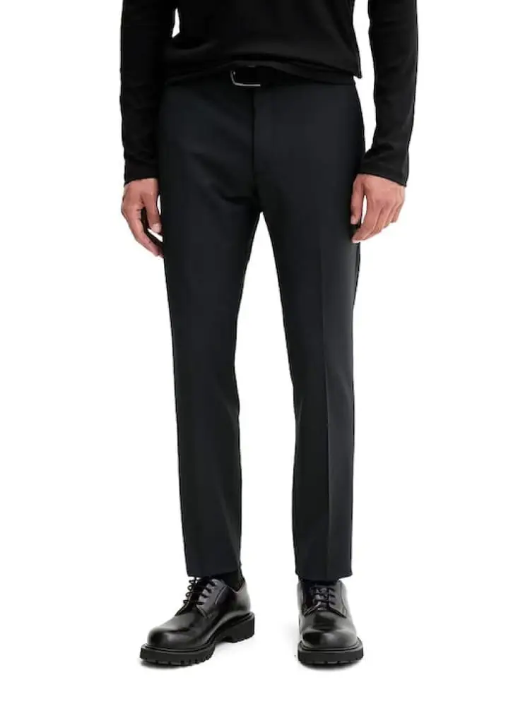 pantalone nero uomo classico mini logo