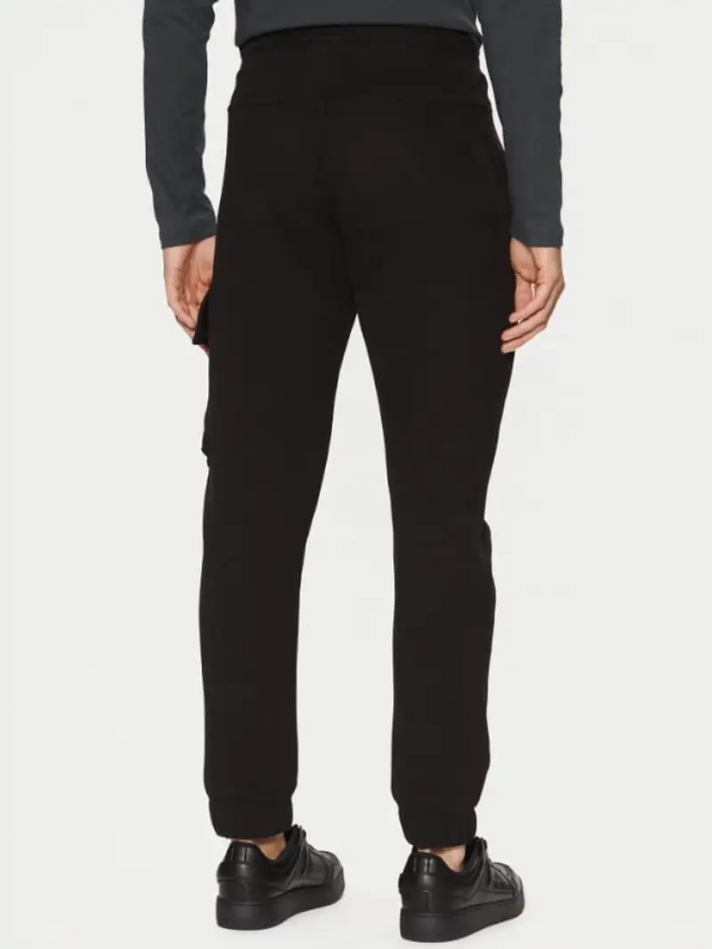 Calvin Klein pantalone nero uomo tuta in cotone con tasca sul lato e logo miniatura 2