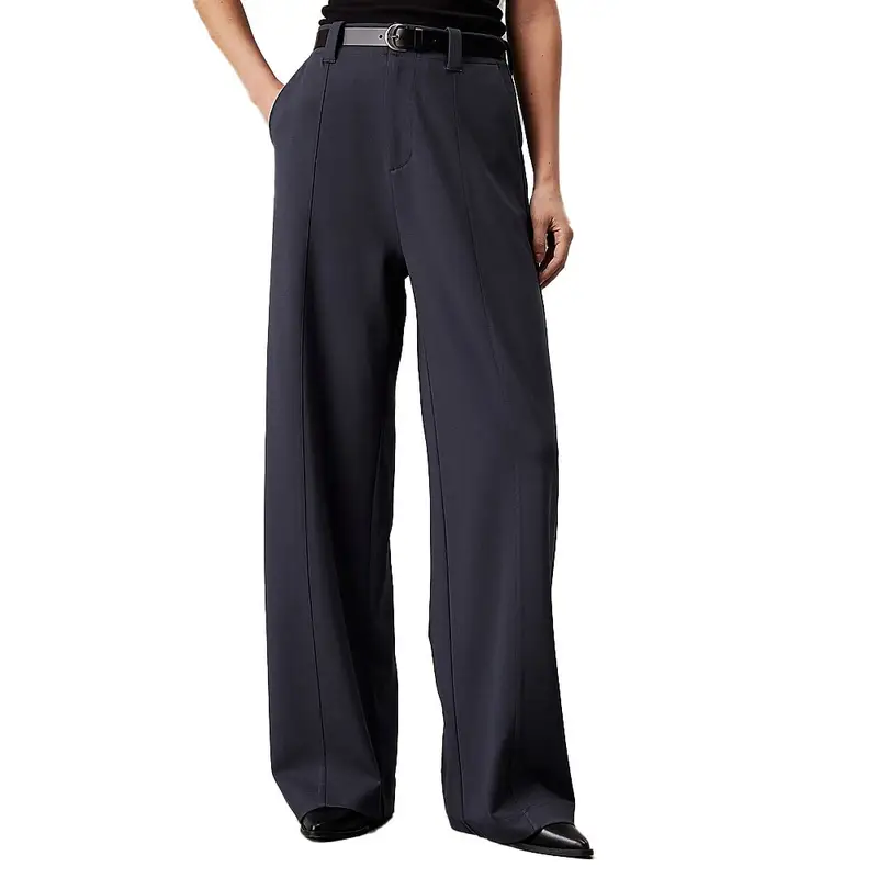 Pantaloni A Palazzo Punto Milano Grigio Donna M