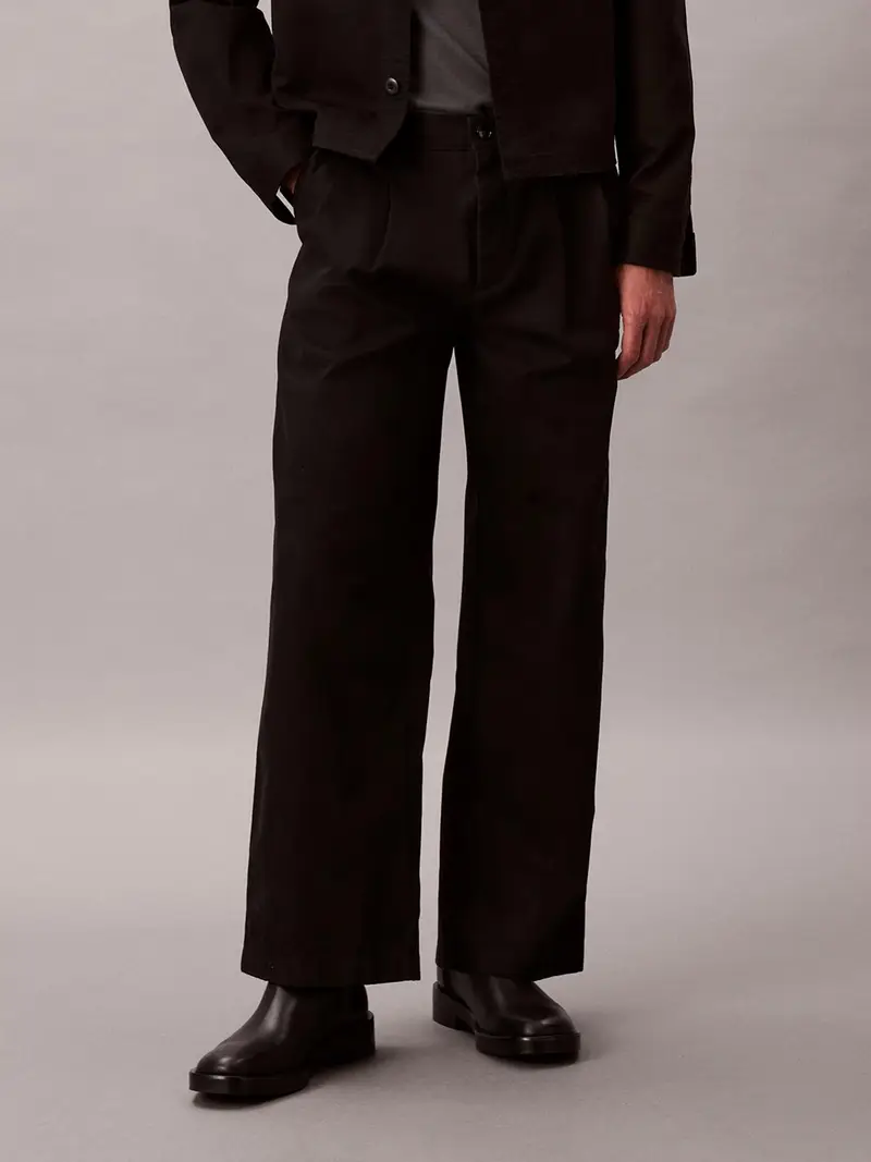 Pantaloni con pieghe nero miniatura 2