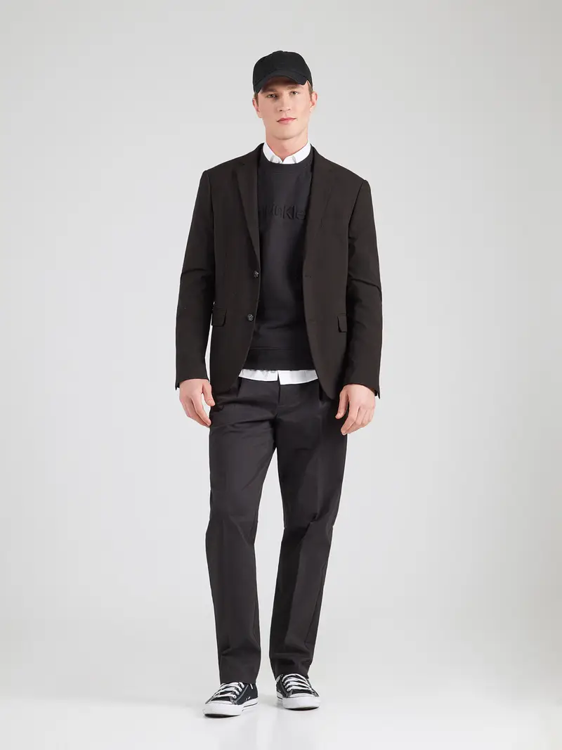 Pantaloni con pieghe nero miniatura 3