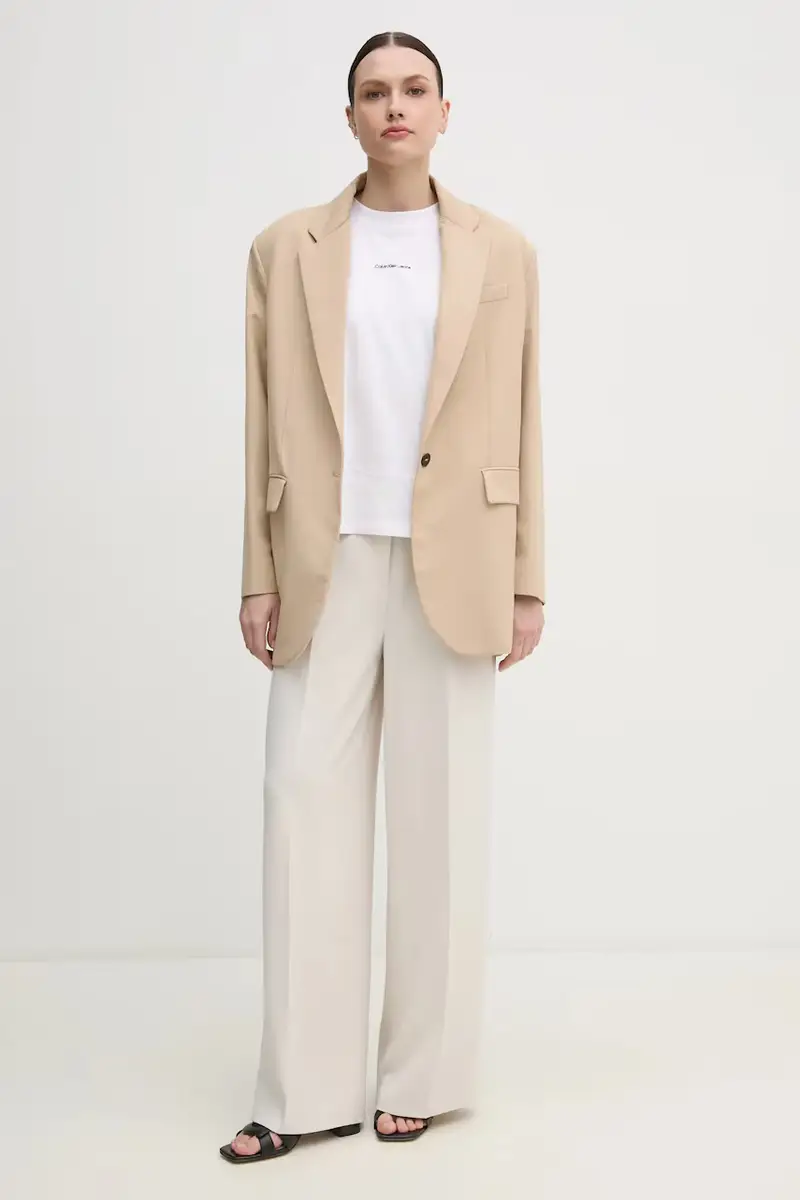 pantaloni donna colore beige K20K208214 miniatura 2