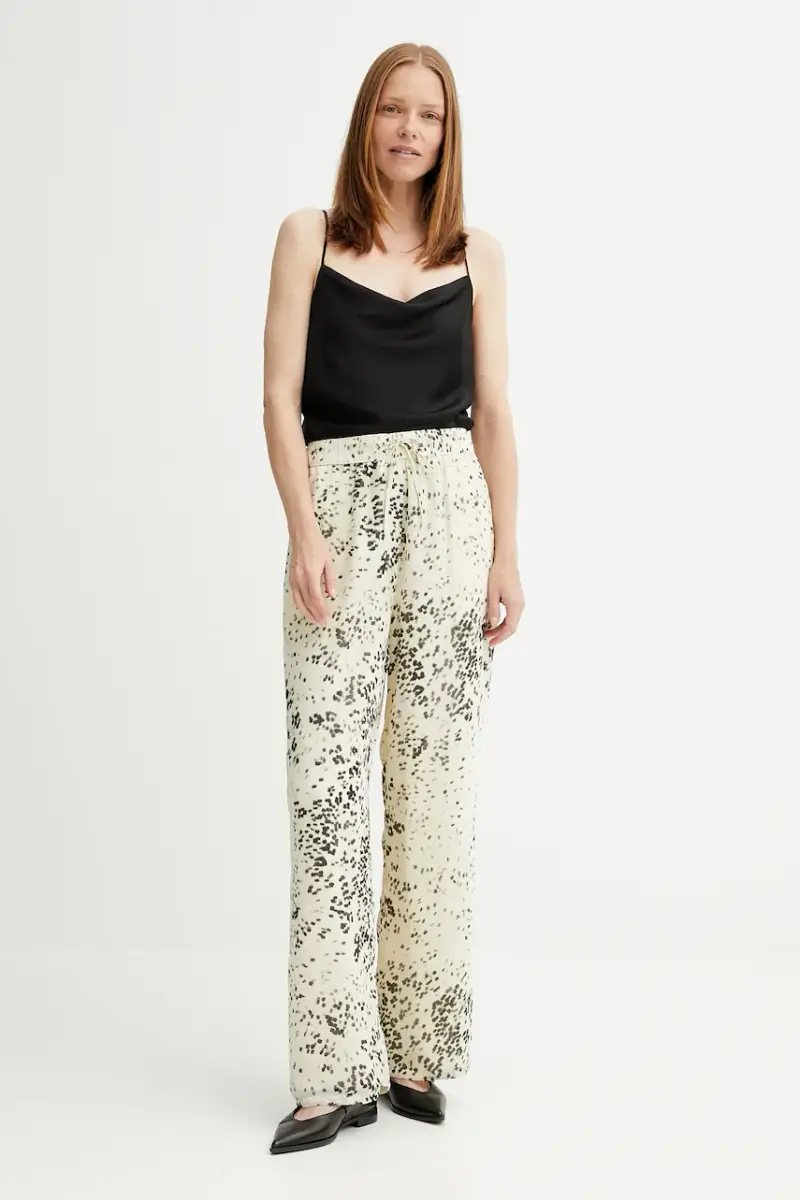 pantaloni donna colore beige LV044B913G miniatura 2