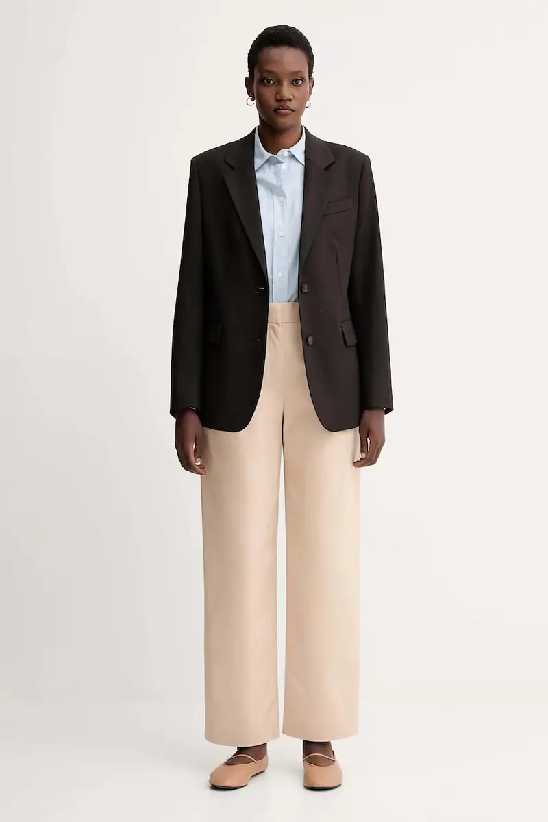 pantaloni donna colore beige LV044D664G miniatura 2