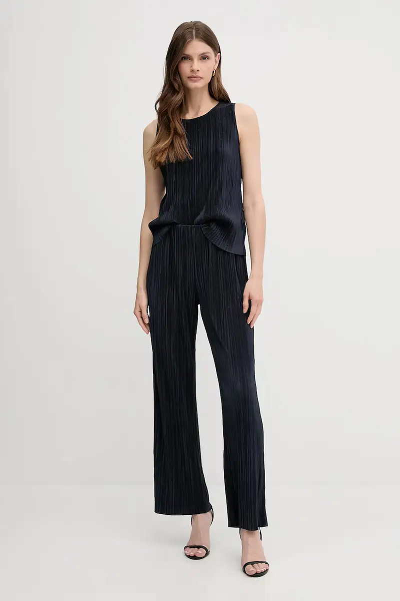 pantaloni donna colore blu navy LV044A200G miniatura 2