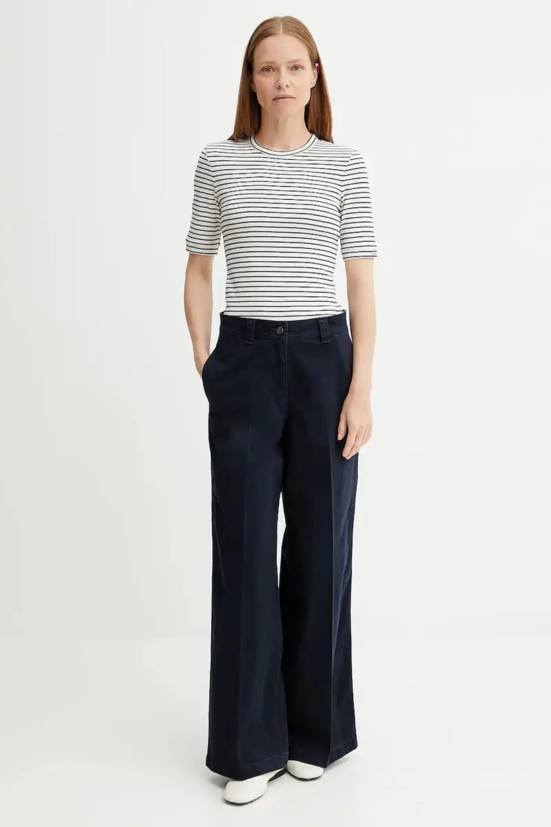 pantaloni donna colore blu navy LV044C645G miniatura 2