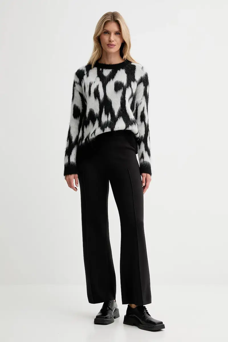 pantaloni donna colore nero LV044D368G miniatura 4