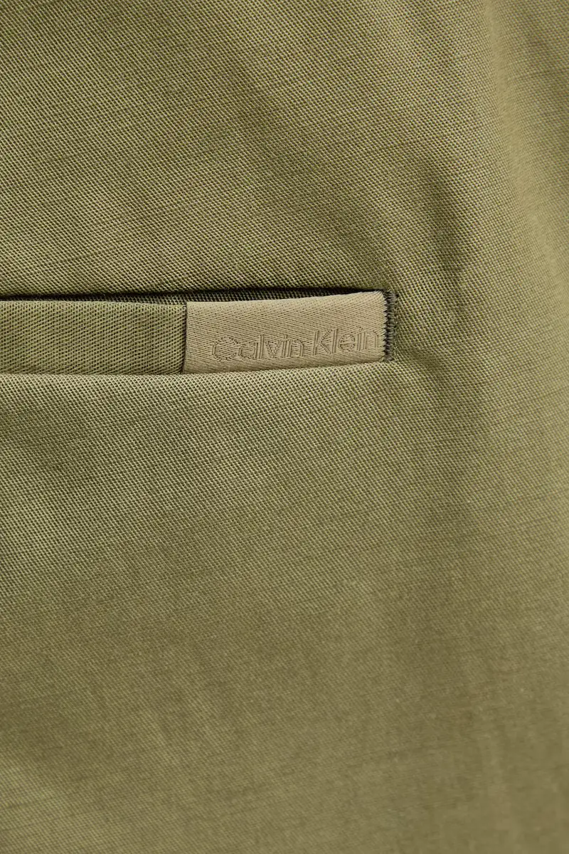 pantaloni in lino misto uomo colore verde K10K114403 miniatura 3