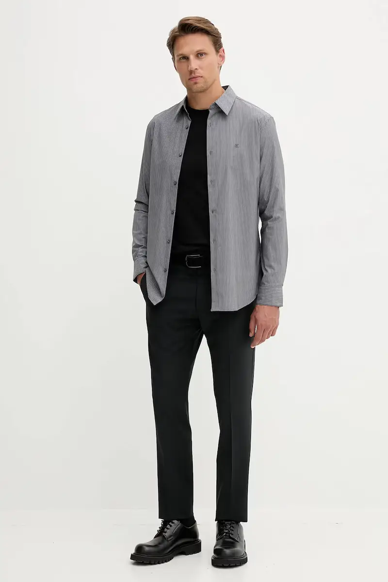 pantaloni in misto lana uomo colore nero LV14LD904G miniatura 2