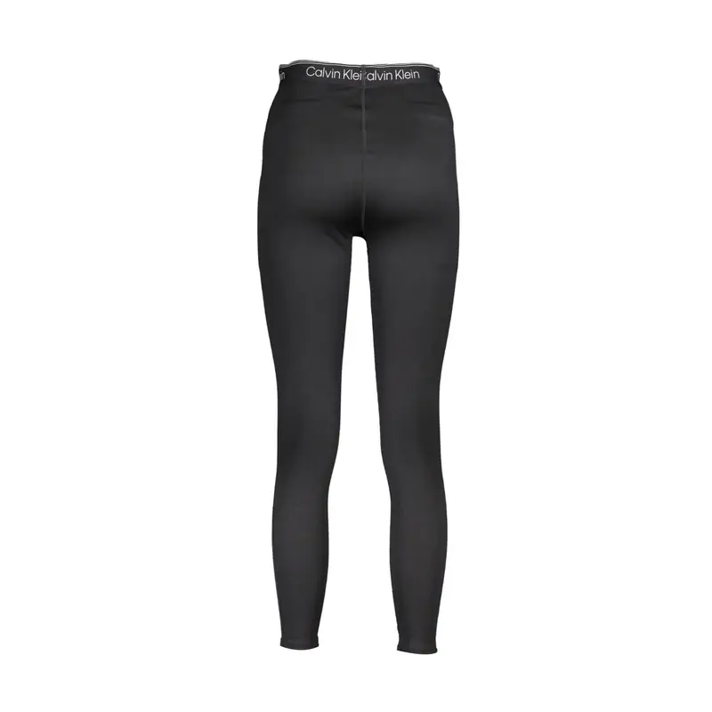 Calvin Klein Pantaloni Leggins Donna Nero con Stampa Logo miniatura 2