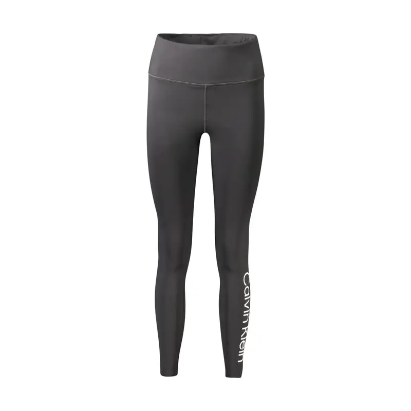 Calvin Klein Pantaloni Leggins Donna Nero con Stampa Logo