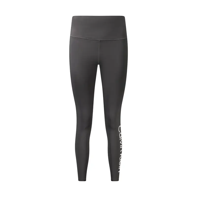 Calvin Klein Pantaloni Leggins Donna Nero con Stampa Logo