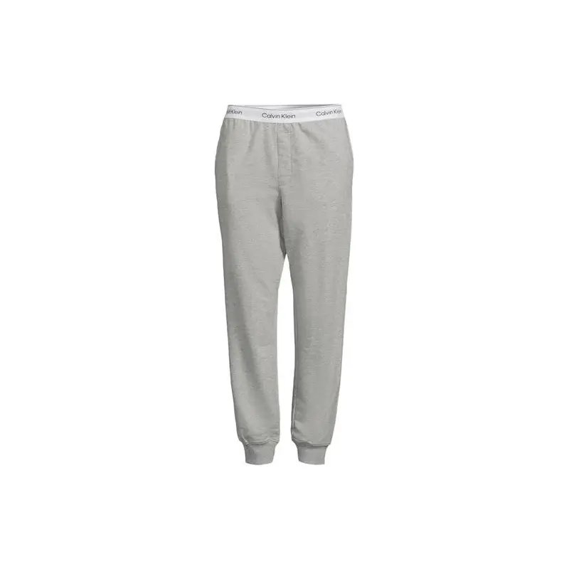 Pantaloni sportivi da donna a gamba dritta con stampa logo solido Calvin Klein Grigio QS6872E-P7A M
