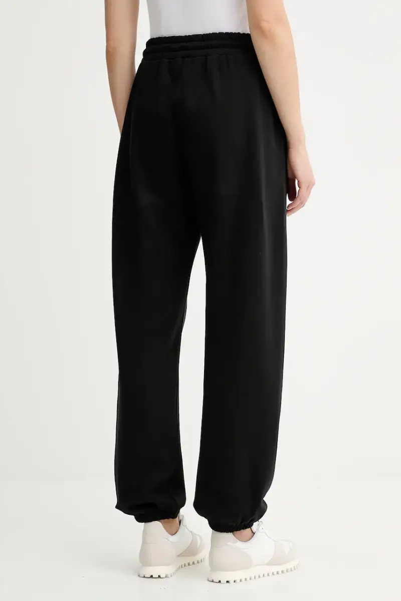 pantaloni tuta donna colore nero con applicazione LV044D205G miniatura 3