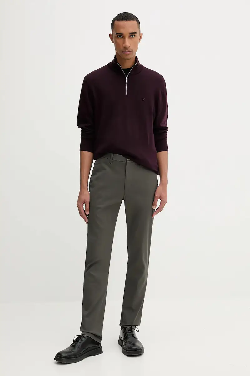 pantaloni uomo colore grigio LV040EM633 Verde miniatura 2