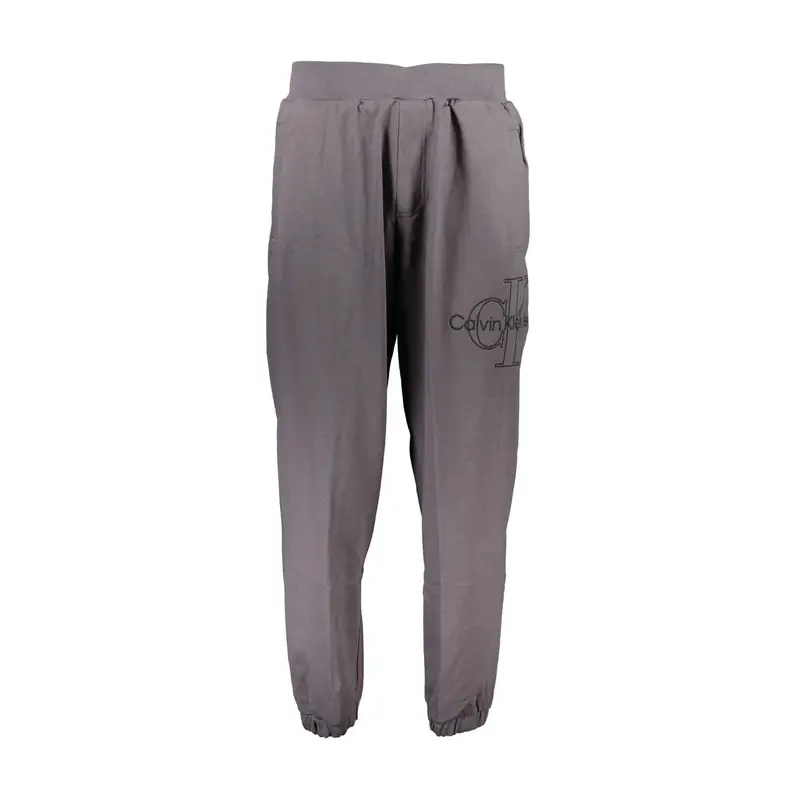 Calvin Klein Pantaloni Uomo Grigio con Ricamo