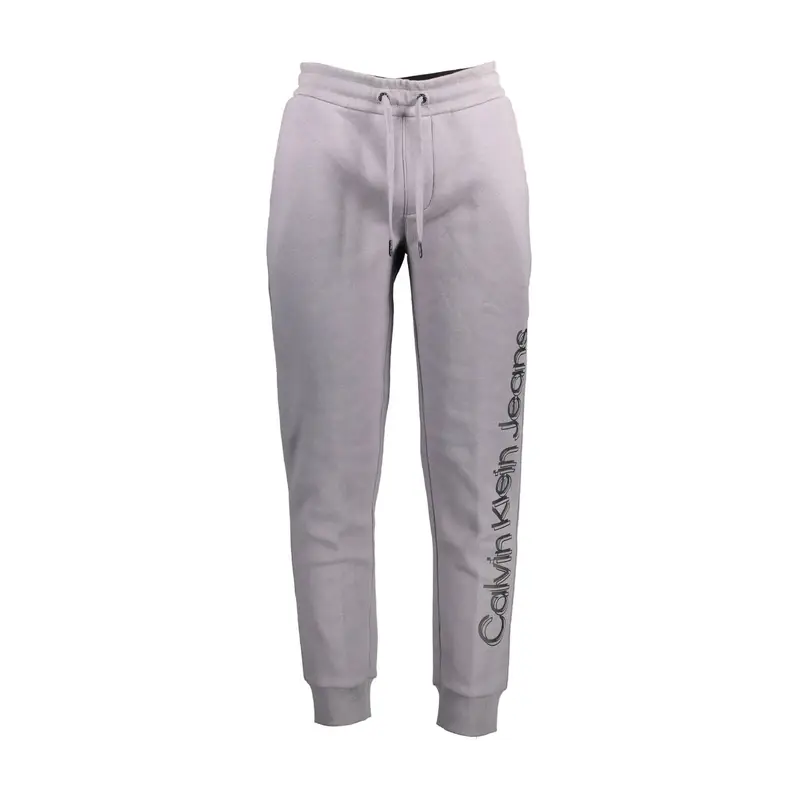 Calvin Klein Pantaloni Uomo Grigio con Stampa Logo