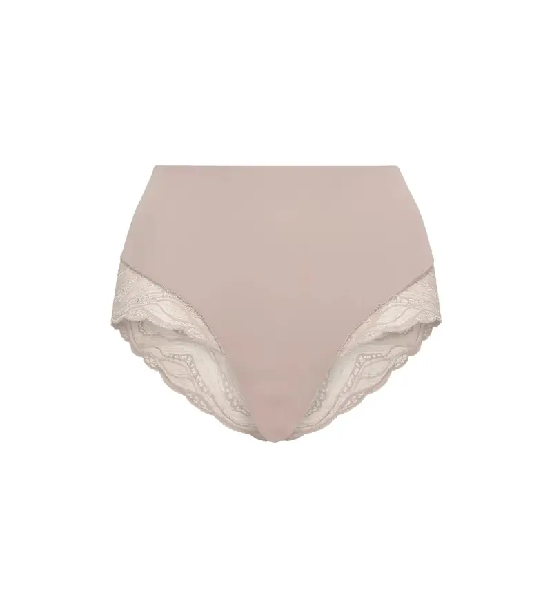per donna 000QF7959E Mutandine modellanti - Sensuale pizzo elasticizzato beige (M), Homewear, Poliamide
