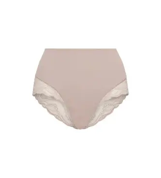 per donna 000QF7959E Mutandine modellanti - Sensuale pizzo elasticizzato beige (S), Homewear, Poliamide