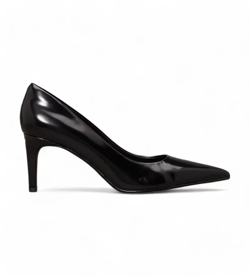 per donna HW0HW02446 Scarpe in pelle con tacco a spillo nero (36), 5 a 8cm, Nessuno, Casual, Da sera, Classico