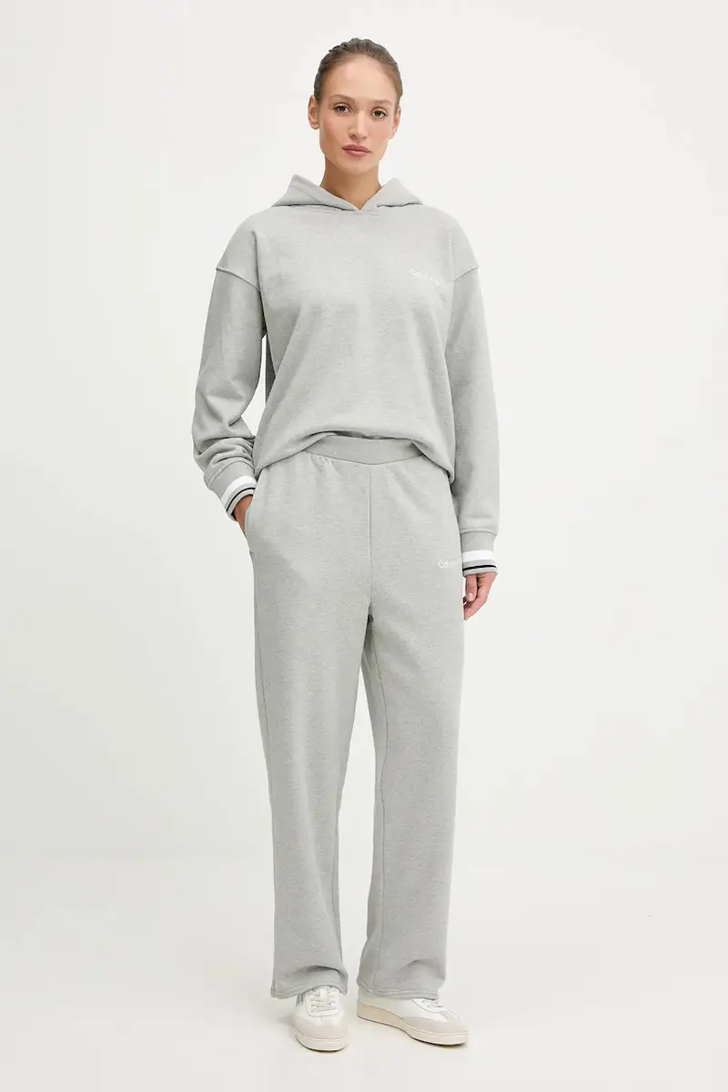 felpa donna colore grigio con cappuccio LVGWF5W309 miniatura 2