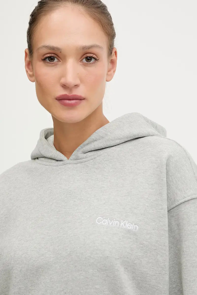 felpa donna colore grigio con cappuccio LVGWF5W309 miniatura 4