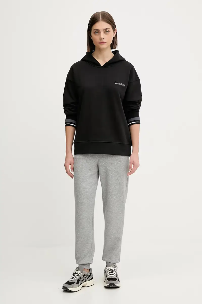 felpa donna colore nero con cappuccio LVGWF5W309 miniatura 2