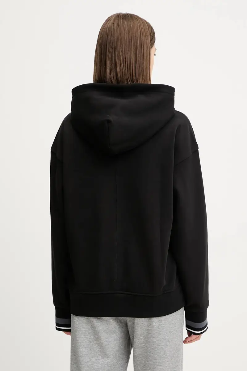 felpa donna colore nero con cappuccio LVGWF5W309 miniatura 3