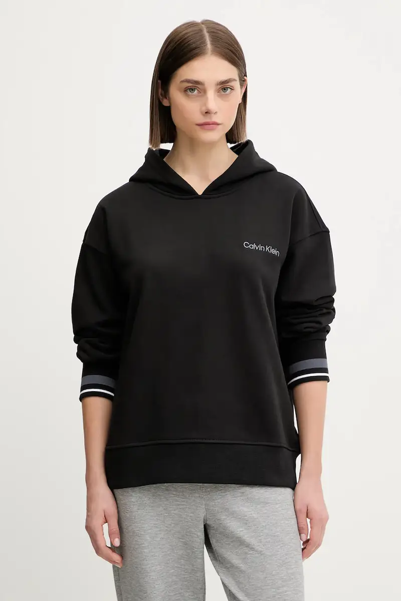 felpa donna colore nero con cappuccio LVGWF5W309