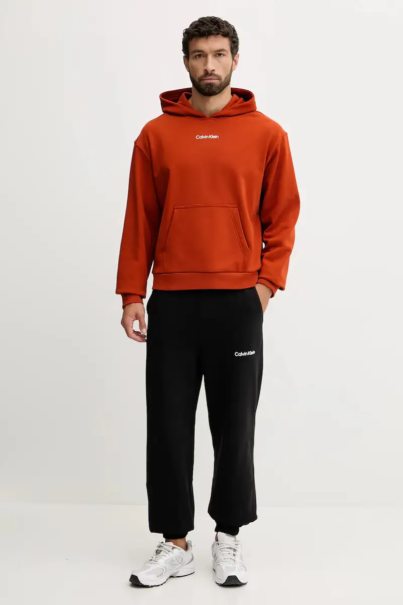 felpa uomo colore arancione con cappuccio LVGMF5W302 miniatura 2