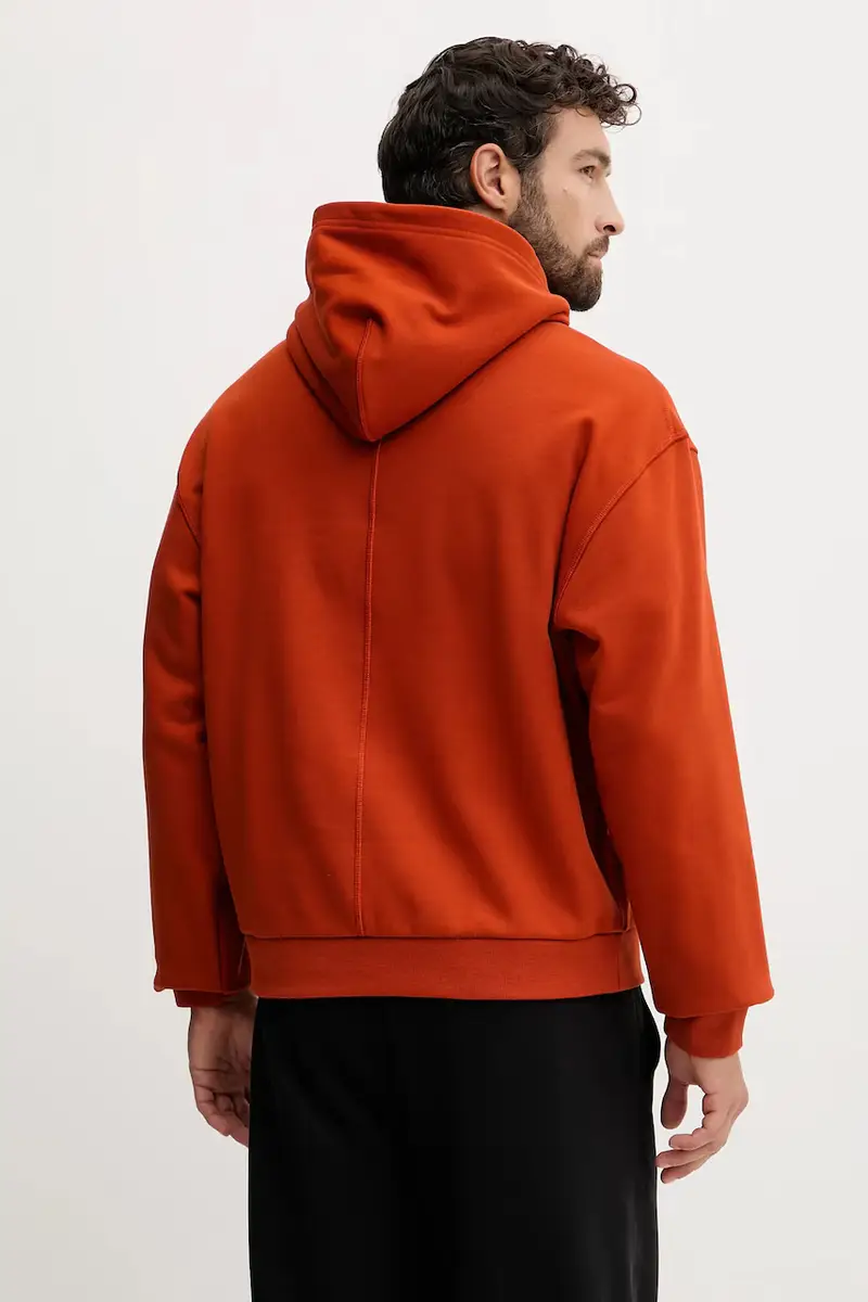 felpa uomo colore arancione con cappuccio LVGMF5W302 miniatura 3