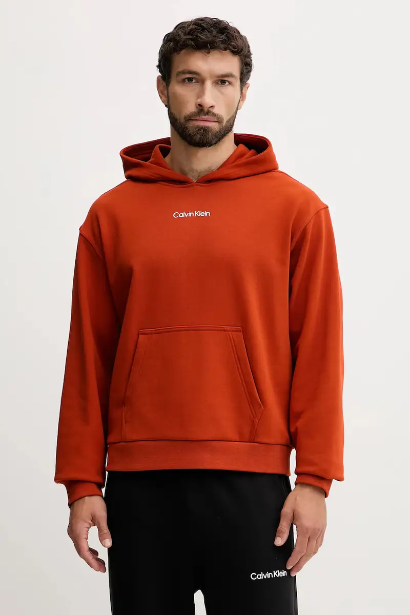 felpa uomo colore arancione con cappuccio LVGMF5W302