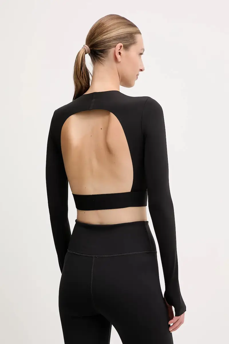 longsleeve trekking Nero miniatura 3