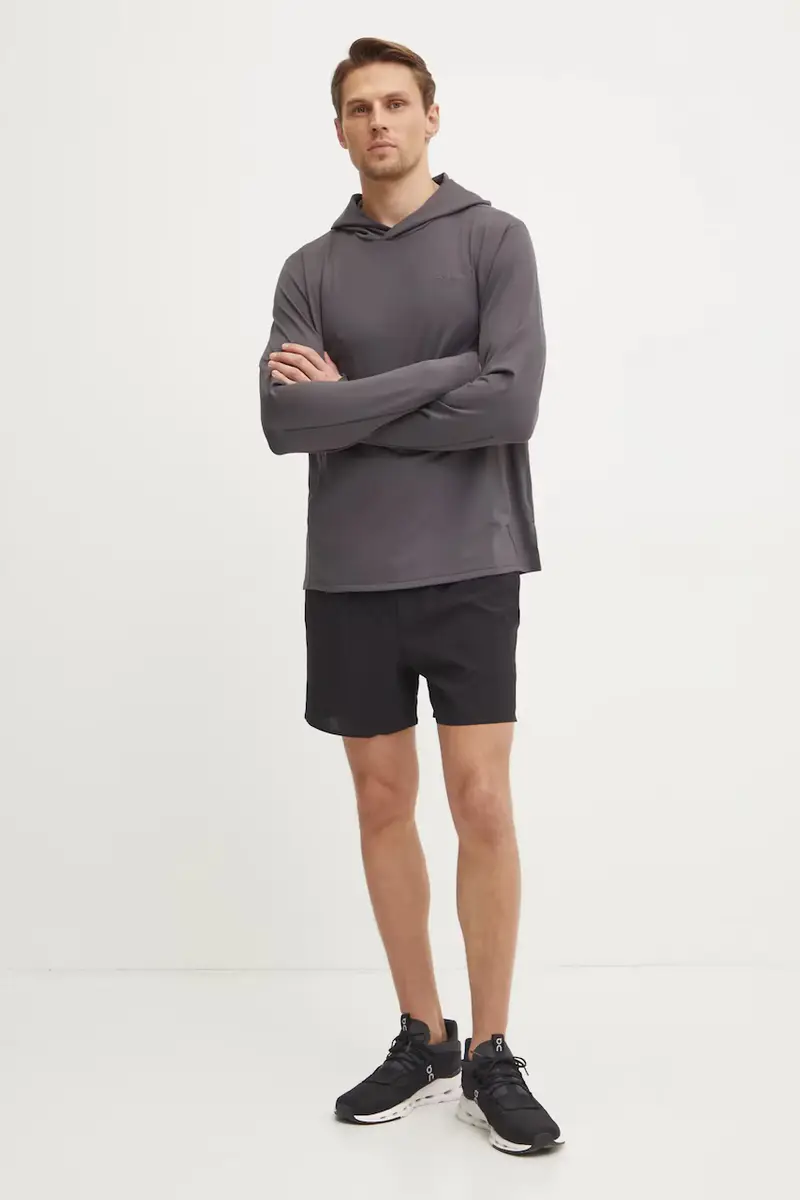 maglietta da trekking colore grigio con cappuccio LVGMS5W346 miniatura 2