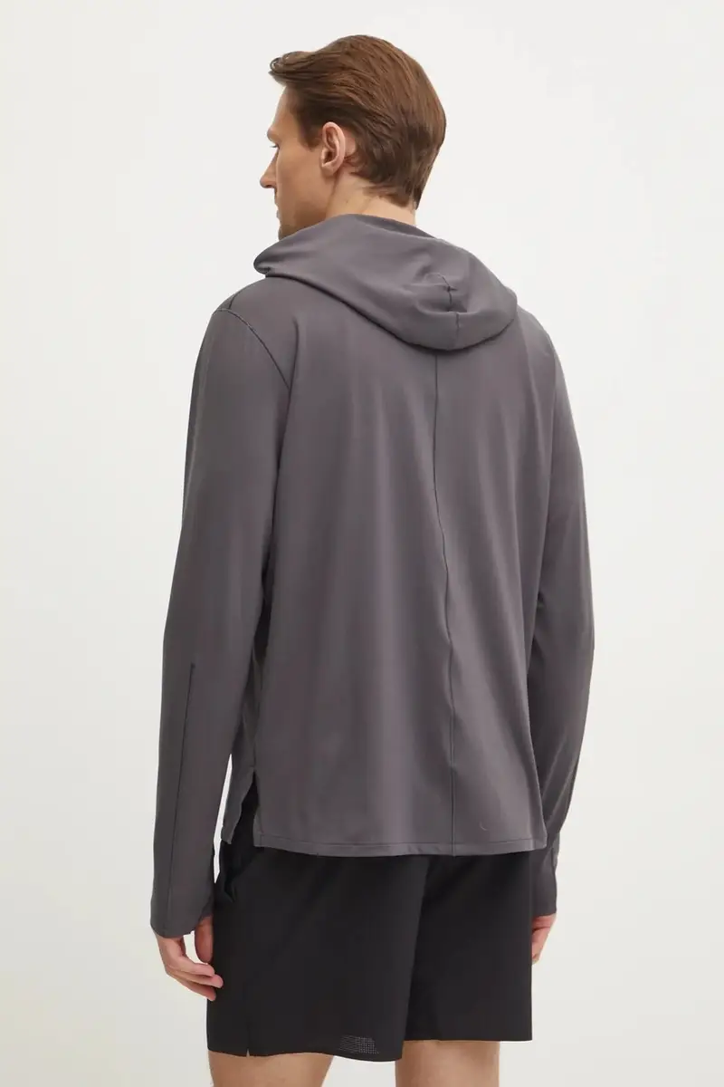 maglietta da trekking colore grigio con cappuccio LVGMS5W346 miniatura 3