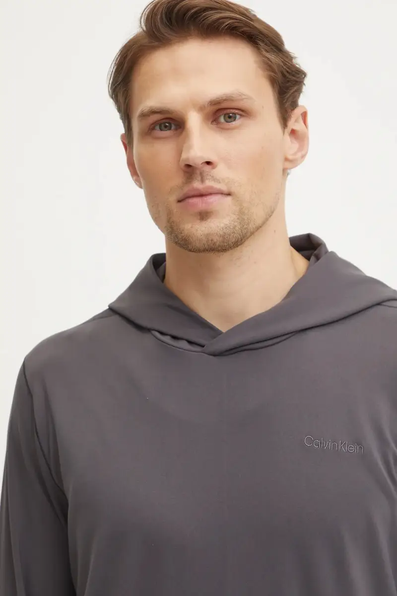 maglietta da trekking colore grigio con cappuccio LVGMS5W346 miniatura 4