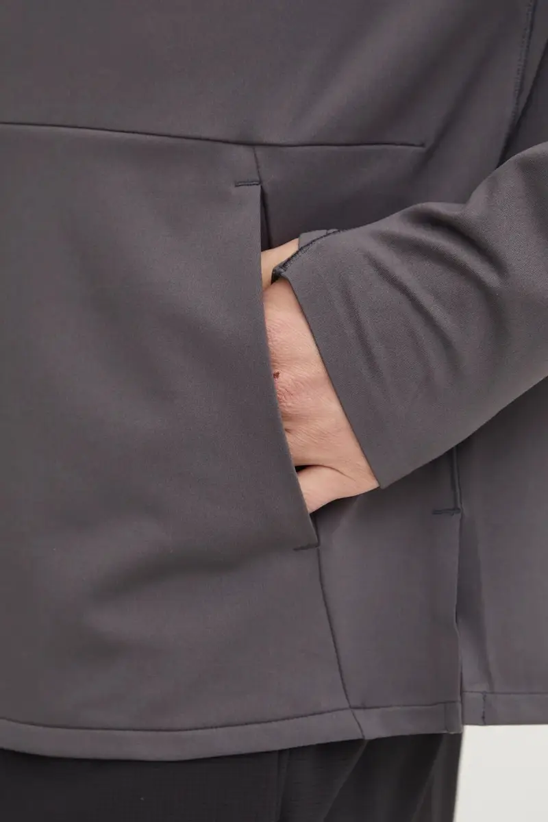 maglietta da trekking colore grigio con cappuccio LVGMS5W346 miniatura 5