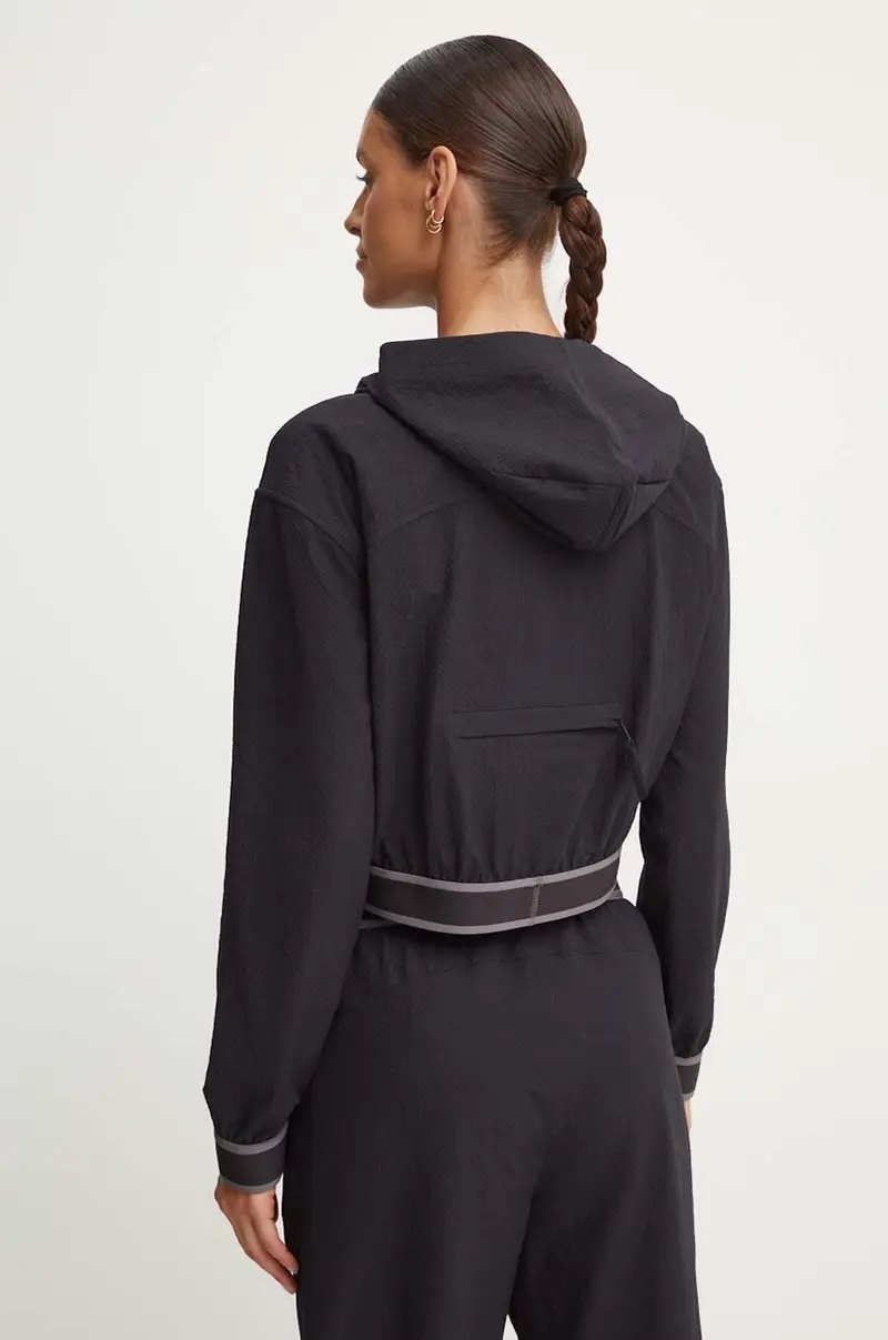 maglietta da trekking colore nero con cappuccio 00GWF4J403 miniatura 3