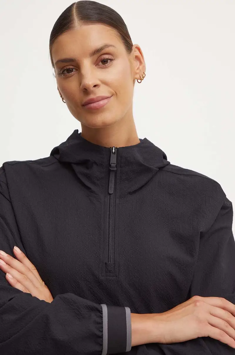 maglietta da trekking colore nero con cappuccio 00GWF4J403 miniatura 4