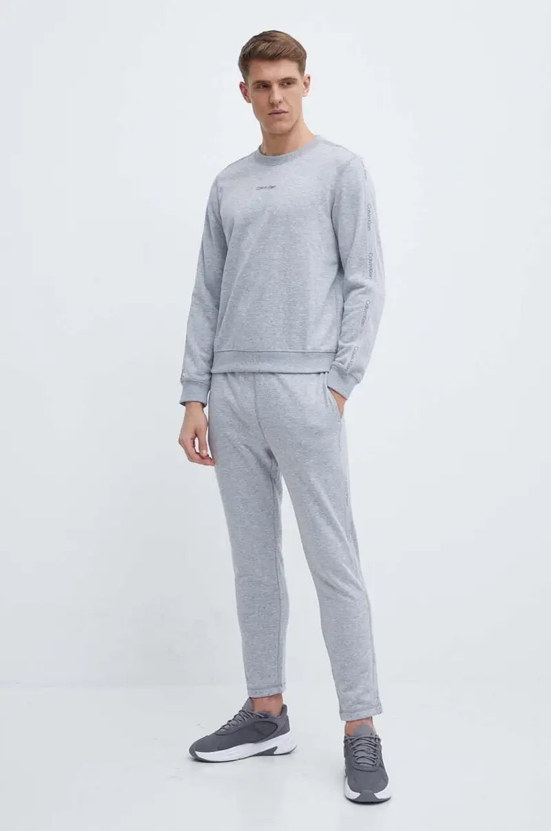 pantaloni da allenamento colore grigio miniatura 2