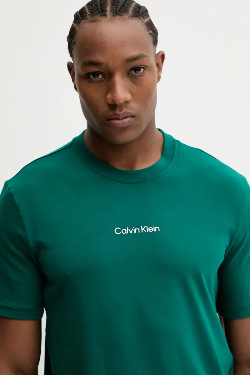 Calvin Klein Performance T-shirt Uomo Verde 3669983 miniatura 4