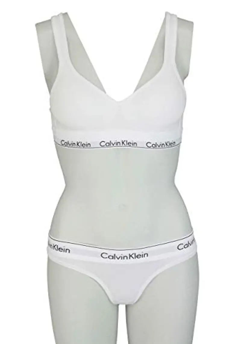 Calvin Klein Perizoma Donna Tanga, Bianco (White), L miniatura 3